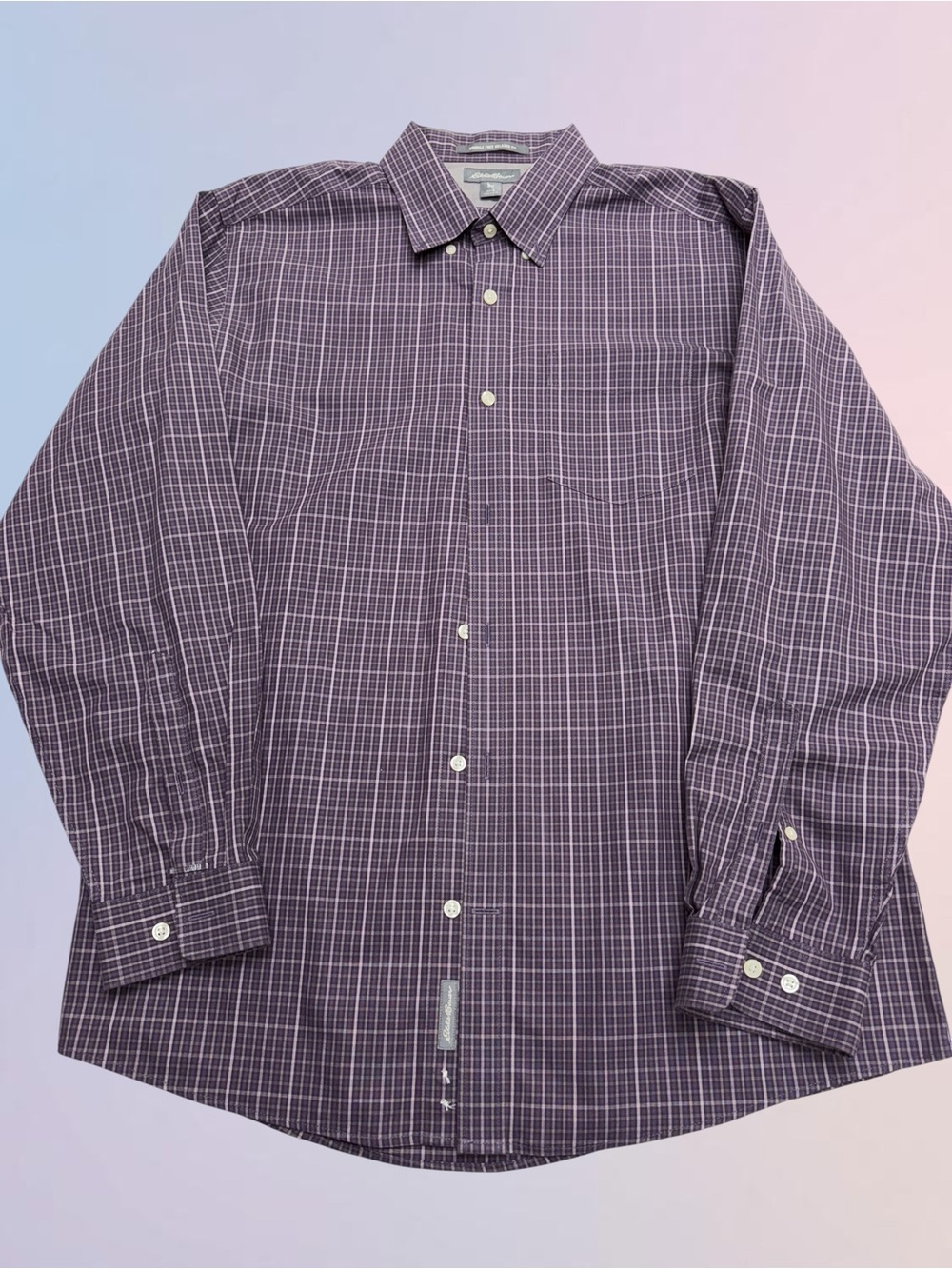 EDDIE BAUER Men’s Large Purple Dress Shirt